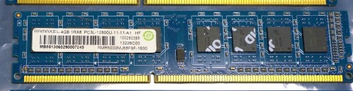 Zdjęcie oferty: DDR3 16GB (4x4) RAMAXEL 1RX8 PC3L-12800U 1600Mhz