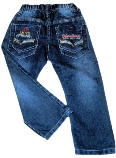 Zdjęcie oferty: MOTO CROSS Spodnie jeans ciemny granat 86/92(2)