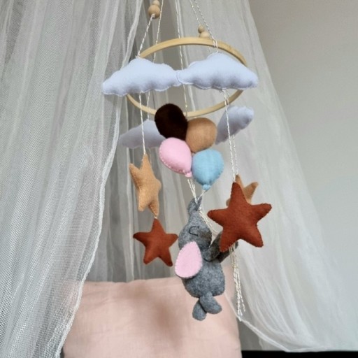 Zdjęcie oferty: Baby mobile karuzela do łóżeczka słonik handmade