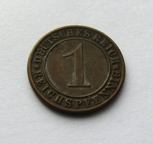Zdjęcie oferty: 1 reichspfennig 1934A, Republika Weimarska