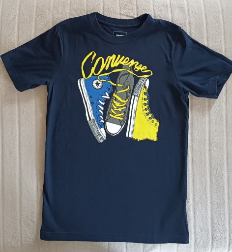 Zdjęcie oferty: T-shirt granatowy CONVERSE bawełna r. 152/158