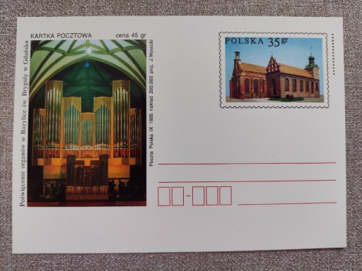 Zdjęcie oferty: Kartka pocztowa Poświęcenie organów Gdańsk Cp 1102