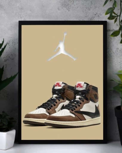 Zdjęcie oferty: Plakat A3 Buty Nike air Jordan 1 High Travis Scott OG