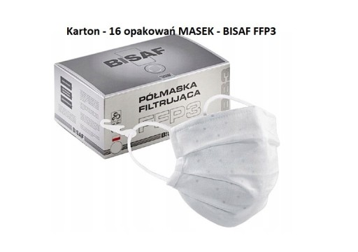 Zdjęcie oferty: Karton - 16 opakowań MASEK - BISAF FFP3 240 szt.