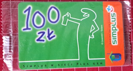 Zdjęcie oferty: Karta kolekcjonerska PRE-PAID simplus 100 zł.