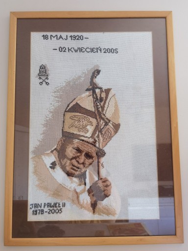 Zdjęcie oferty: Obraz Jan Paweł II. Haft. Największy na allegro