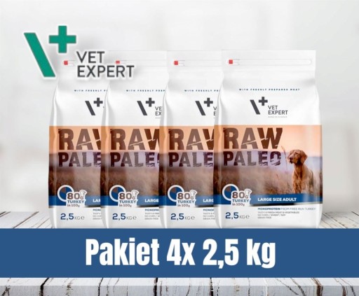 Zdjęcie oferty: RAW PALEO Adult Large Turkey Pakiet 4x 2,5kg=10 kg