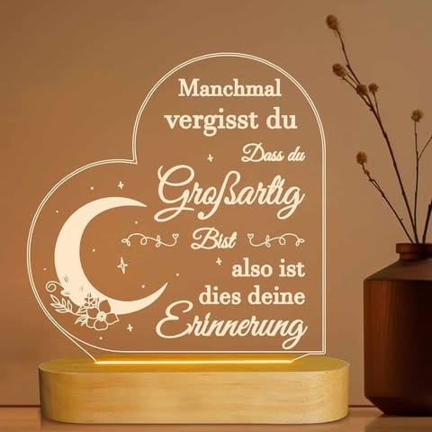 Zdjęcie oferty: Lampka nocna 3D z napisami niemieckimi