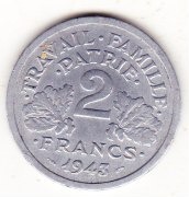 Zdjęcie oferty: FRANCJA ,,, 2 franki... 1943