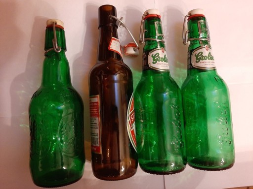 Zdjęcie oferty: Butelki szklane z korkiem mechanicznym 4szt 