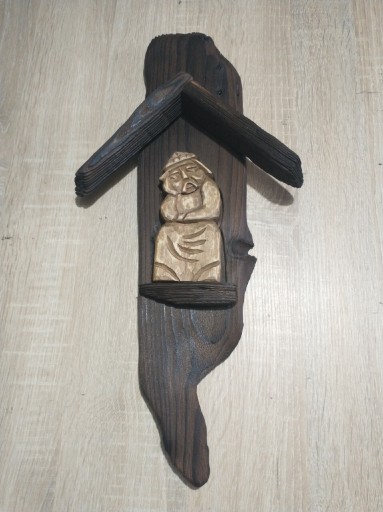 Zdjęcie oferty: Kapliczka . Chrystus Frasobliwy . Rzeźba ludowa 