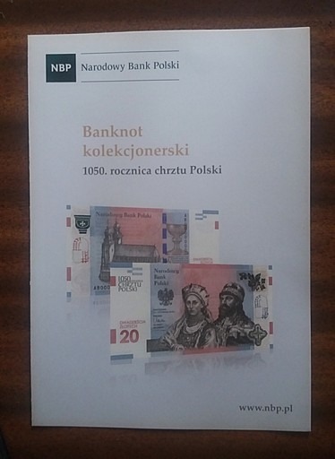 Zdjęcie oferty: Folder - 1050 rocznica CHRZTU POLSKI polski