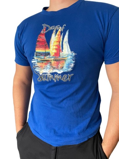 Zdjęcie oferty: T-shirt Vintage Anbor Days of Summer XL niebieski