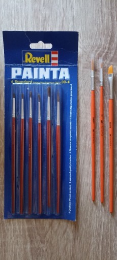 Zdjęcie oferty: Pędzelki modelarskie Revell Painta (6 szt.) + AK Interactive (3 szt.) NOWE