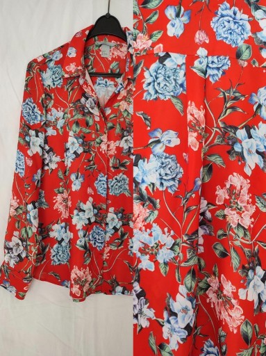 Zdjęcie oferty: H&M Bluzka koszulowa w kwiaty jak nowa 38 40