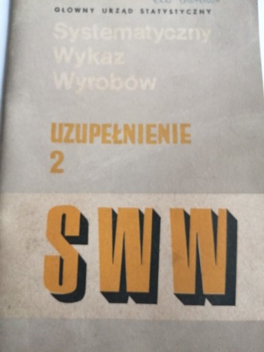Zdjęcie oferty: Systematyczny Wykaz Wyrobów 1973 GUS PRL SWW 