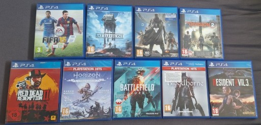 Zdjęcie oferty: gry PS4 Playstation 4 zestaw 9 gier 