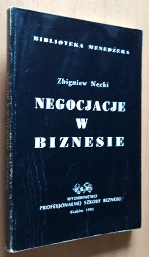 Zdjęcie oferty: Negocjacje w biznesie - Zbigniew Nęcki 