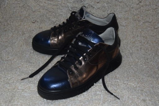 Zdjęcie oferty: Emporio Armani buty sneakersy 37 skóra metaliczne