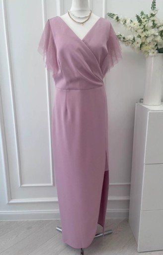 Zdjęcie oferty: Sukienka pudrowa na urodziny wesele dla świadkowej druhny mamy 48 4XL