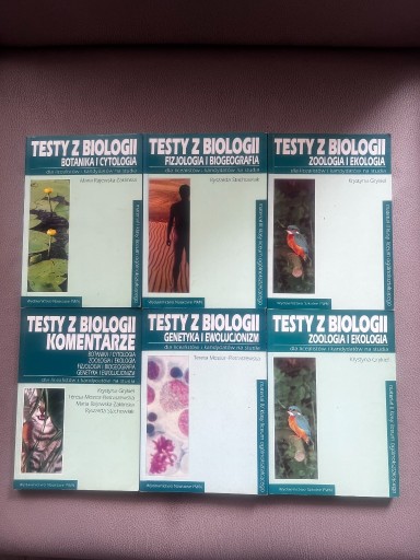 Zdjęcie oferty: Książki testy z biologii - 6 sztuk!