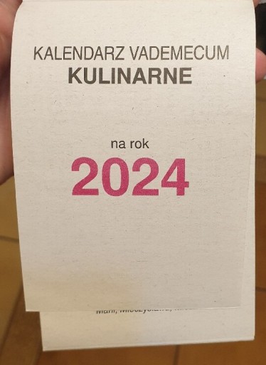 Zdjęcie oferty: Kartka z kalendarza  2024r