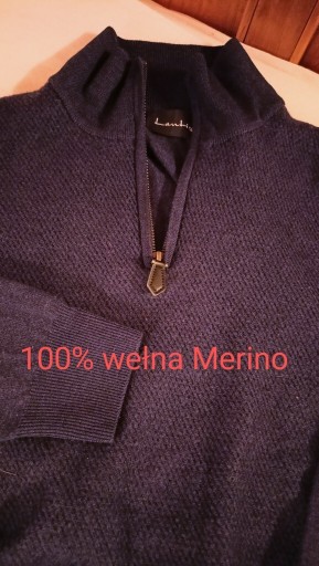 Zdjęcie oferty: Sweter golf półgolf wełna Merino Lantier S M L