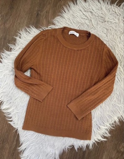 Zdjęcie oferty: karmelowy sweter stradivarius brązowy dzianina S