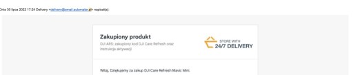 Zdjęcie oferty: Dron DJI Care Refresh Mavic Mini 1