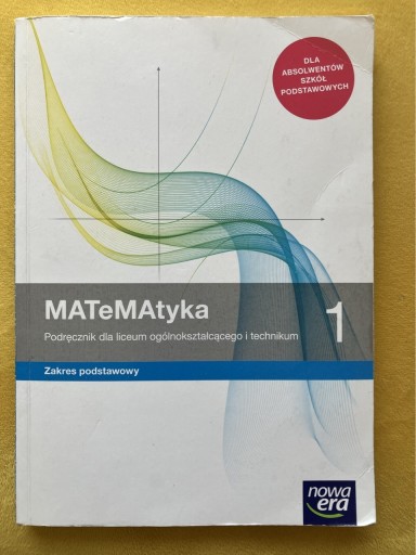 Zdjęcie oferty: Matematyka 1 Nowa Era zakres podstawowy