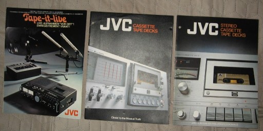 Zdjęcie oferty: JVC - magnetofony - 2 katalogi i broszura