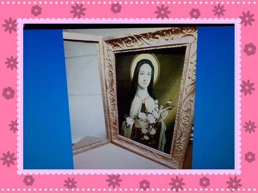 Zdjęcie oferty: stary obraz  Matka Boska  w podwójnym  zabezpiec