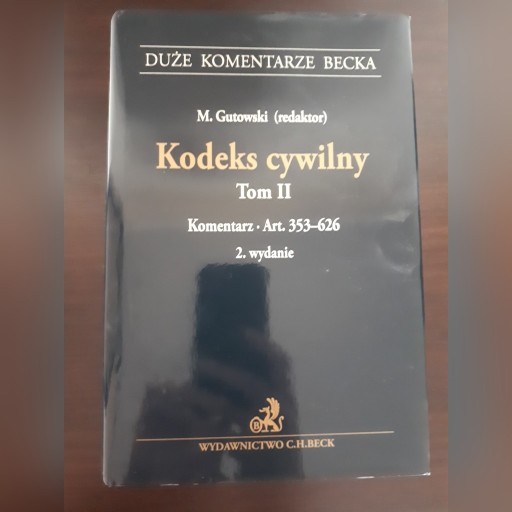 Zdjęcie oferty: Kodeks cywilny tom II Komentarz Gutowski 2019 NOWA