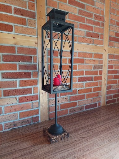 Zdjęcie oferty: Lampion Loft drewno metal święta