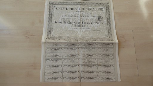 Zdjęcie oferty: SOCIETE FRANCAISE FINANCIERE 1876 '