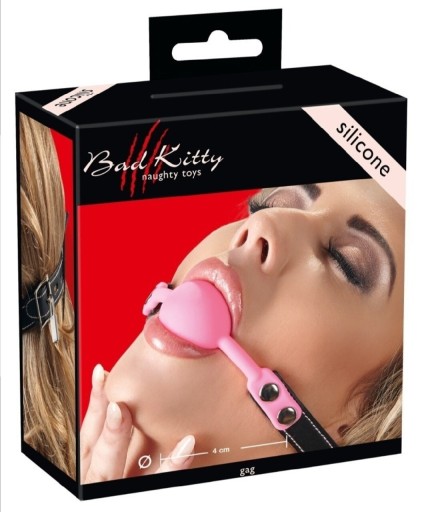 Zdjęcie oferty: Różowy silikonowy knebel kula Bad Kitty śr. 4cm