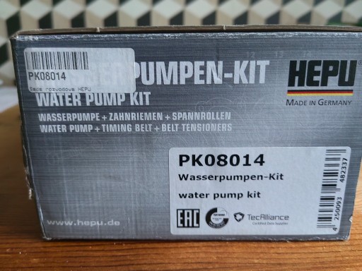 Zdjęcie oferty: Komplet rozrządu HEPU PK08014 Pompa wodna + zestaw