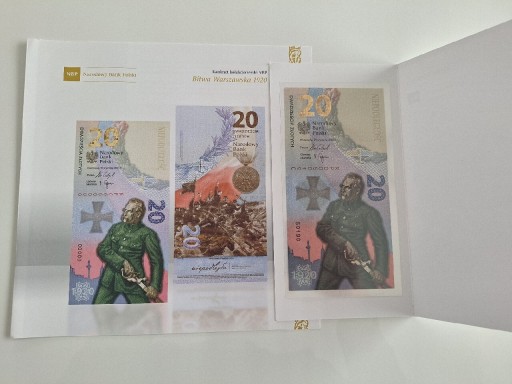Zdjęcie oferty: Banknot kolekcjonerski 20zł Bitwa Warszawska NBP 