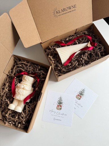 Zdjęcie oferty: PREZENT Box ŚWIĄTECZNY świece sojowe HANDMADE dziadek do orzechów choinka