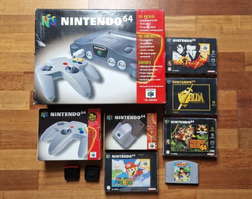 Zdjęcie oferty: Nintendo 64 BOX PAL DUŻY ZESTAW - gry, akcesoria.