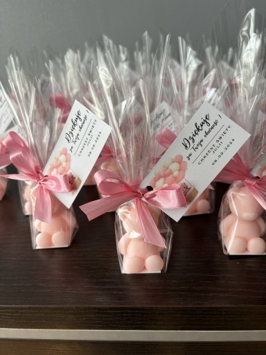 Zdjęcie oferty: Świeczki sojowe miś podziękowanie dla gości Chrzest Baby Shower Roczek