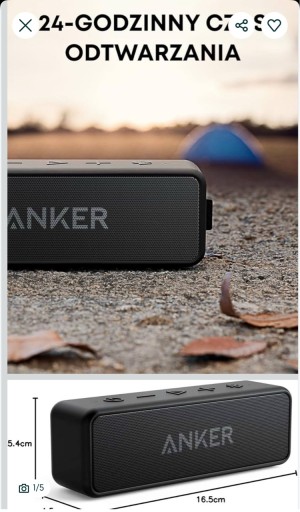 Zdjęcie oferty: Super głośnik bezprzewodowu Bluetooth SoundCore 2 Anker, nowy !