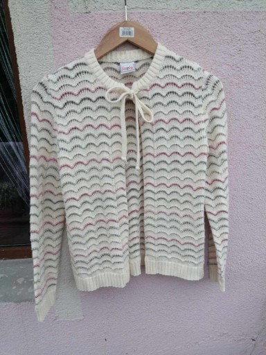 Zdjęcie oferty: Sweter w oczka  S 36 lucia niemiecki vintage wełna