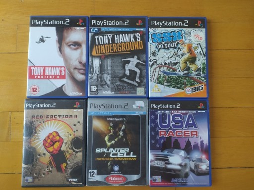Zdjęcie oferty: 6 gier PS2 - Tony Hawk, USA Racer, SSX, Red Factio