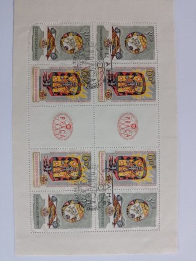 Zdjęcie oferty: Blok znaczków Czechosłowacja z okazji Światowej Wystawy w Pradze 1962 r.