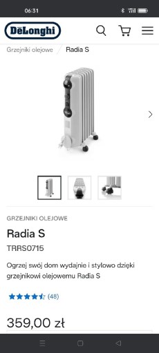 Zdjęcie oferty: De'Longhi Nano Series Elektryczny grzejnik olejowy