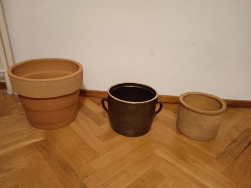 Zdjęcie oferty: 3 duże doniczki ceramika/terakota 