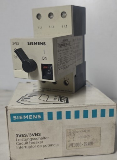 Zdjęcie oferty: Wyłącznik silnikowy Siemens 3VE3-000-2KA00