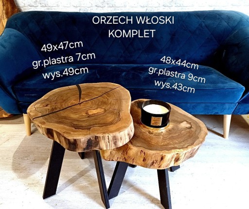 Zdjęcie oferty: Komplet Stolików kawowych plaster drewna  