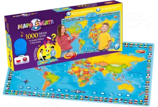 Zdjęcie oferty: Interaktywna Mapa, zabawka edukacyjna, mapa świata